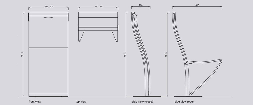 Sofie Gulvmonteret stol